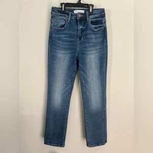 Risen Jeans High Rise Stretch Straight Leg Jeans Size 3/26